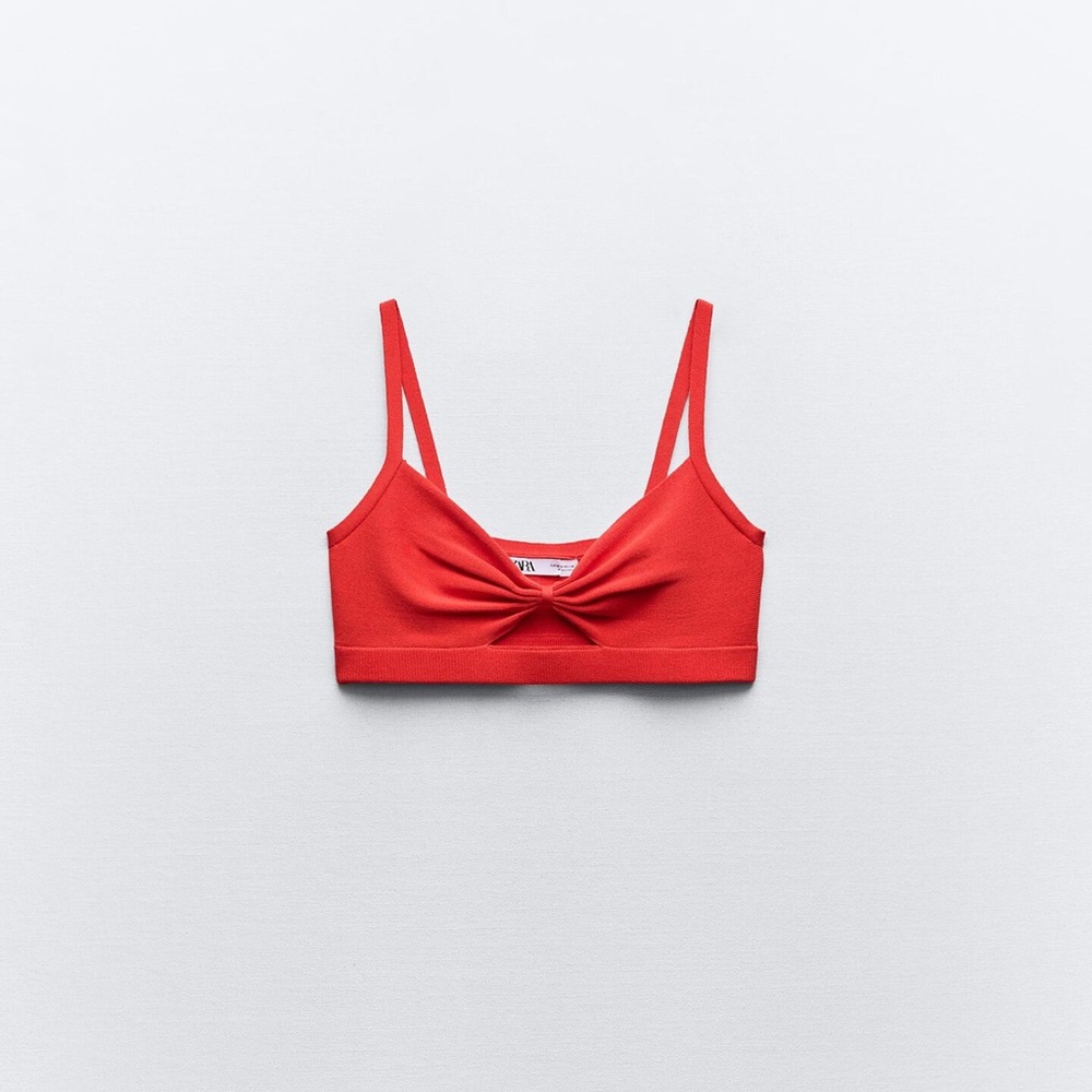 Zara Red Crop Top